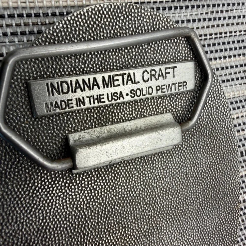 Texas Roadhouse Belt Buckle Indiana Metal Craft Solid Pewter USA Made Western